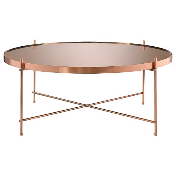 Столик josen, D85 см, розовый/медный