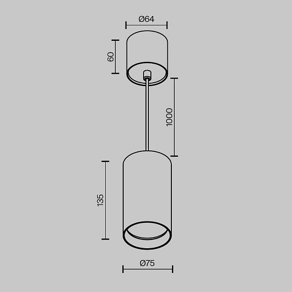 Подвесной светильник Vol P100PL-20W3K-W