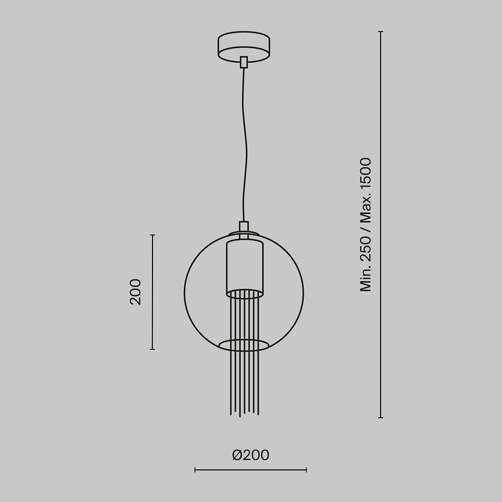 Подвесной светильник Flusso P095PL-01BZ