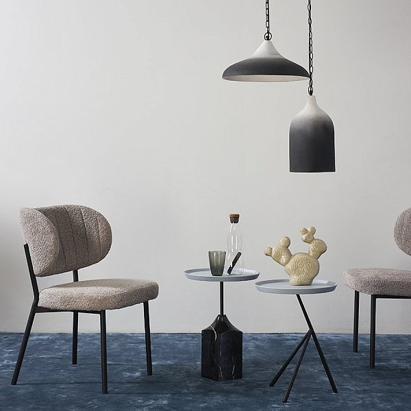 Столик кофейный sustainable collection, D38 см, серый/черно-белый