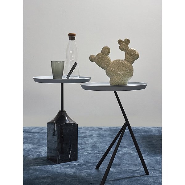 Столик кофейный sustainable collection, D38 см, серый/черно-белый