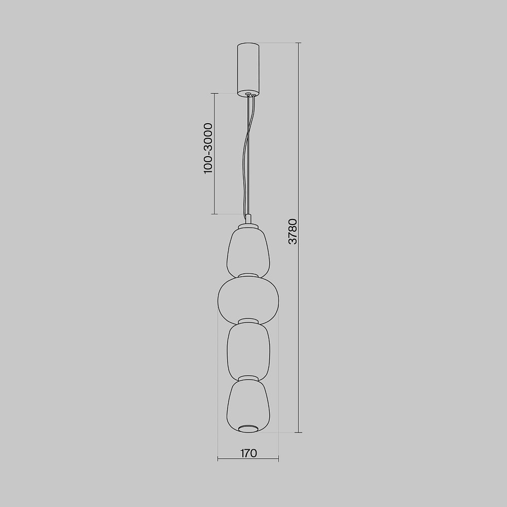 Подвесной светильник Pattern MOD267PL-L32CH3K