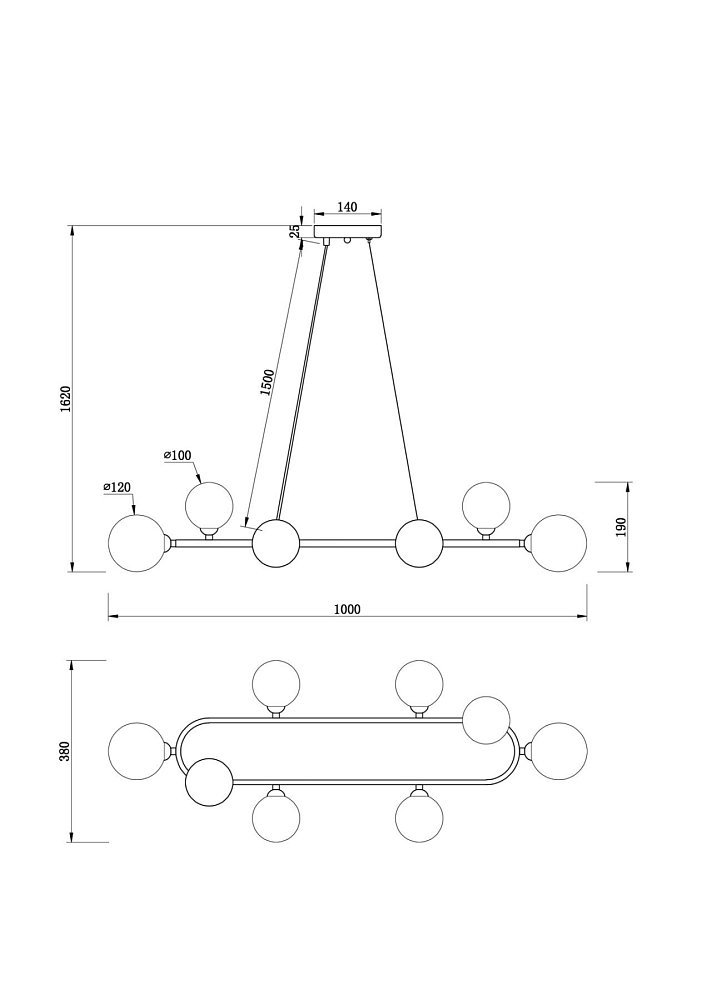 Подвесной светильник Globos FR5222PL-08B