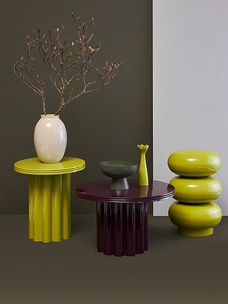 Табурет-столик swell, D33 см, лайм