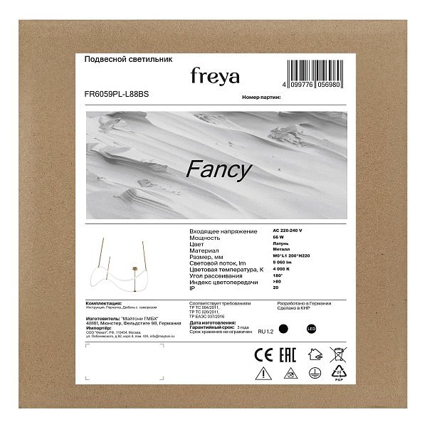 Подвесной светильник Fancy FR6059PL-L88BS