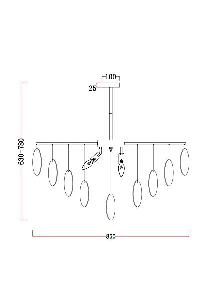 Люстра Porto FR5104PL-08BS