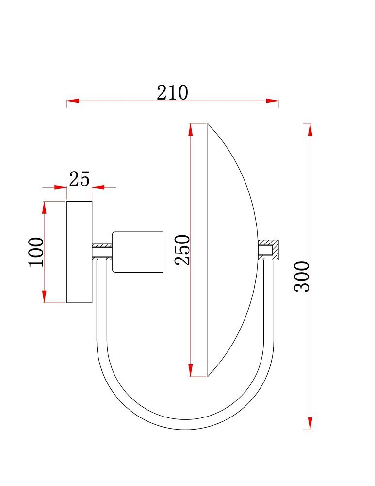Настенный светильник (бра) Ellipse FR5320WL-01B