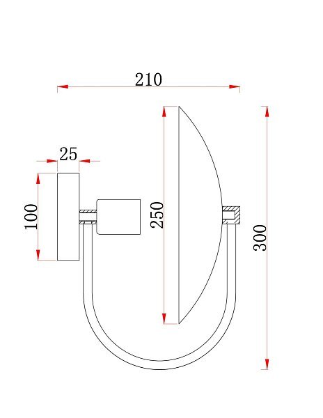 Настенный светильник (бра) Ellipse FR5320WL-01B