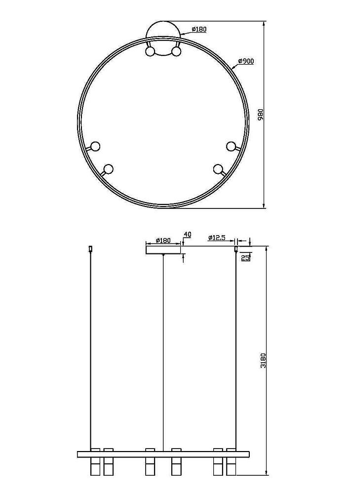 Подвесной светильник Satellite MOD102PL-L42BK