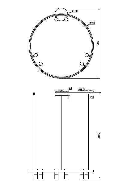 Подвесной светильник Satellite MOD102PL-L42BK