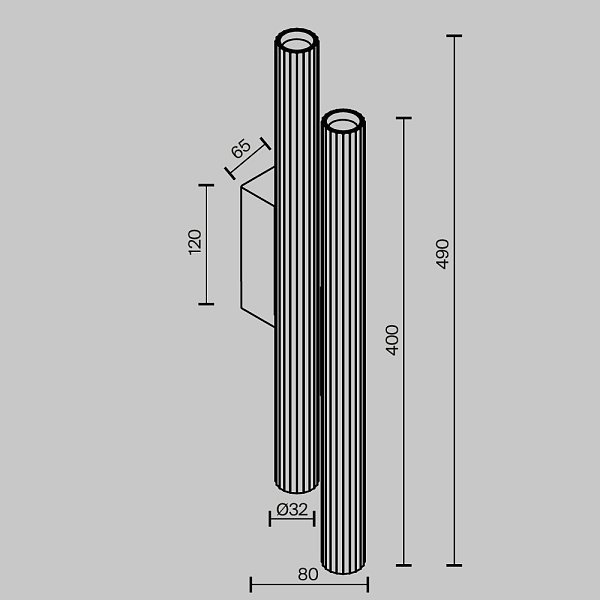 Настенный светильник (бра) Calipso C082WL-24W2.7K-B