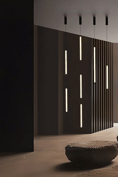 Подвесной светильник LUMINA 600 2L NESO SLIM черный LED 24W 2200K