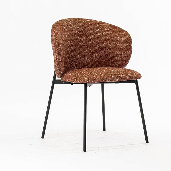 Стул Шамбери бордовая ткань ножки металл (черный)