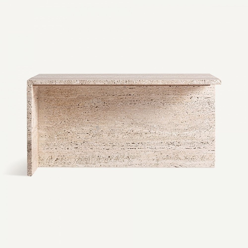 Журнальный столик Theuville из травертина 50x40