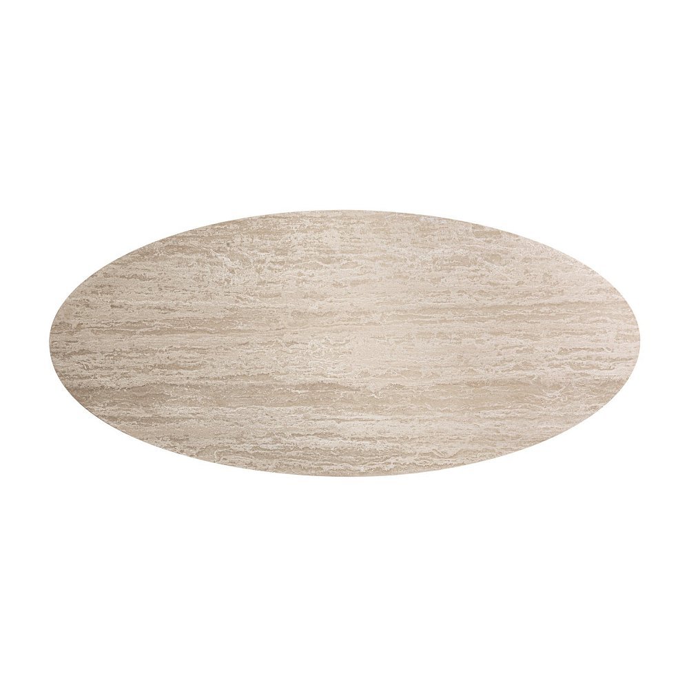 Обеденный стол Thiennes 220x100 из светло-коричневого травертина