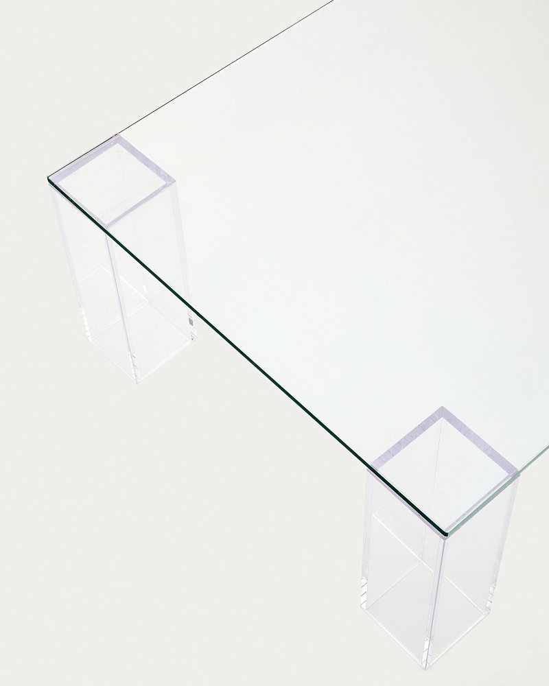 Журнальный столик Adularia из стекла прозрачного цвета 140 x 60