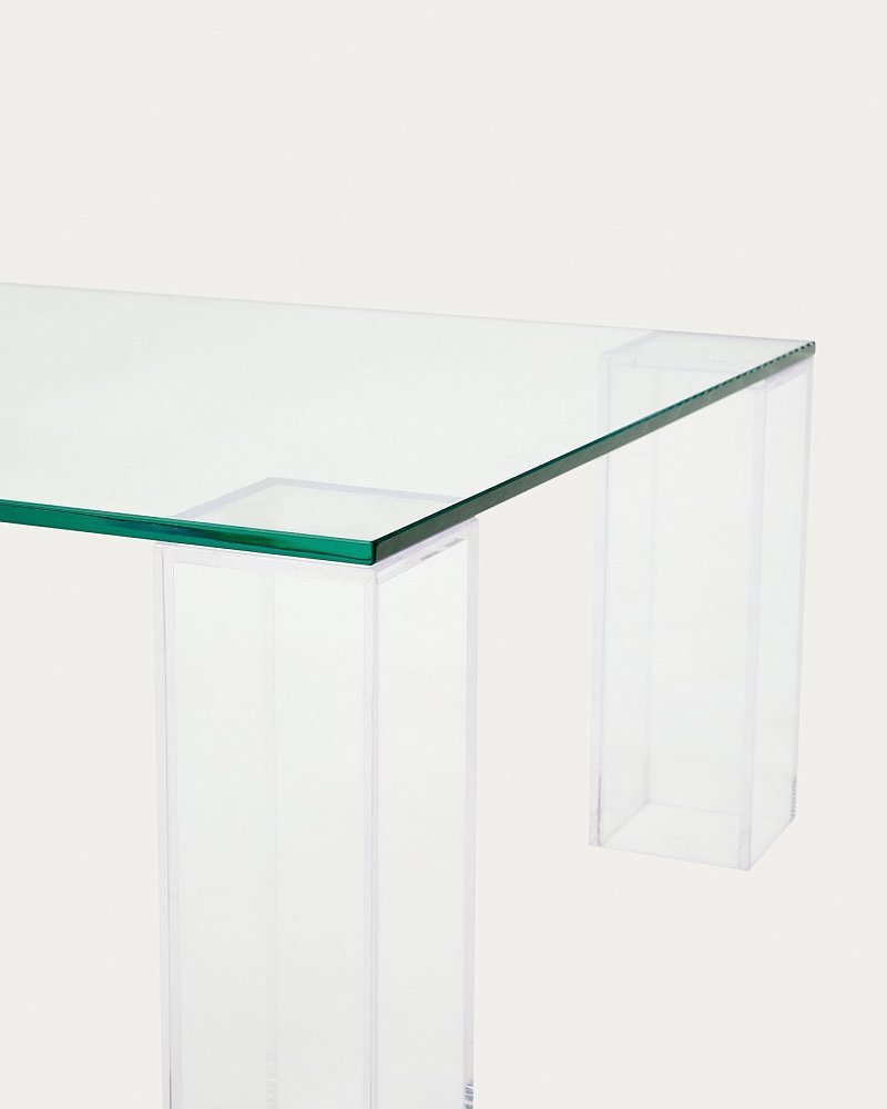 Журнальный столик Adularia из стекла прозрачного цвета 140 x 60