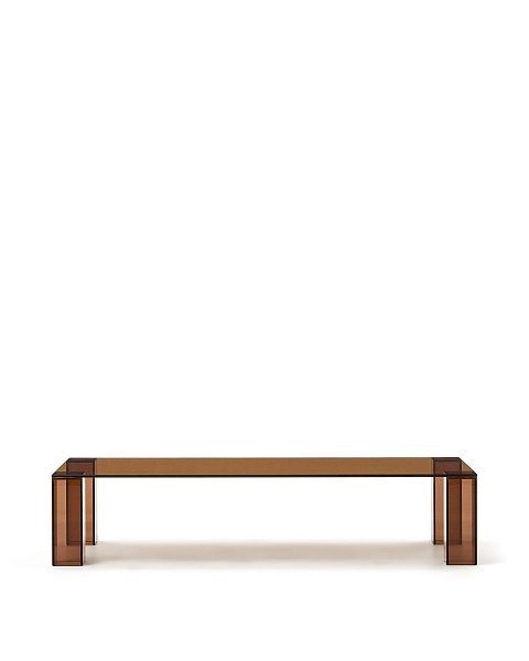 Журнальный столик Adularia из стекла коричневого цвета 140 x 60