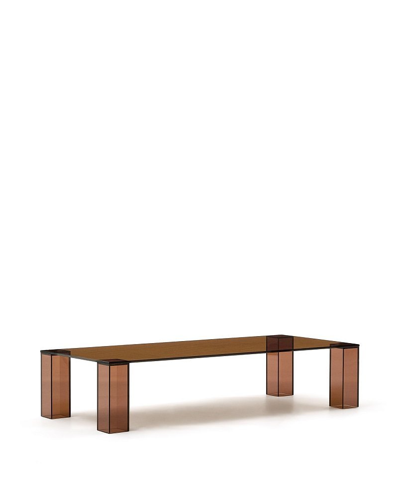 Журнальный столик Adularia из стекла коричневого цвета 140 x 60