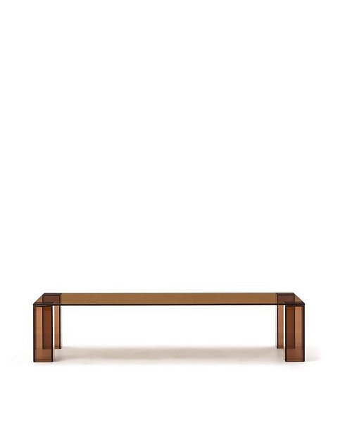 Журнальный столик Adularia из стекла коричневого цвета 140 x 60