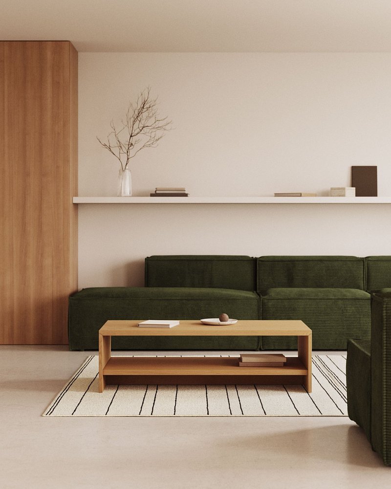 Abilen Журнальный столик из шпона дуба 120 x 60 FSC 100%