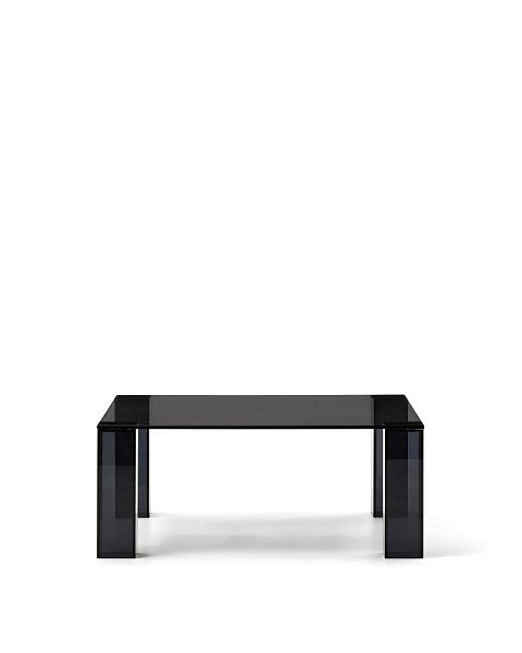 Журнальный столик Adularia из стекла темно-серого цвета 85 x 85