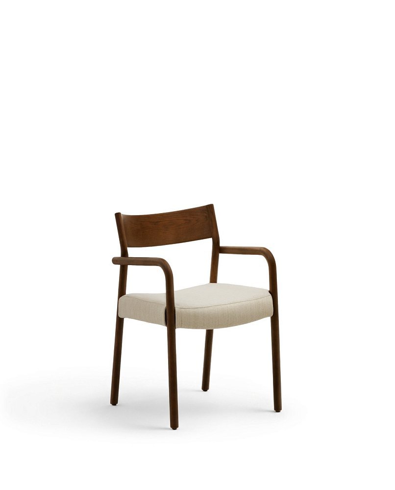 Стул Falconera со съемным чехлом из массива дуба с отделкой орех FSC Mix Credit