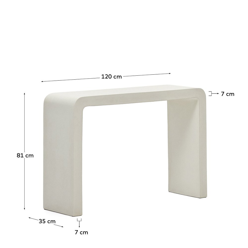 Aiguablava Консоль из белого цемента 120 x 80 см