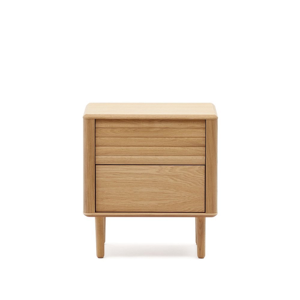 Lenon Тумбочка с 2 ящиками из шпона дуба 50 x 55 см