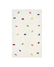 Ковер Epifania белый хлопок с разноцветными точками 90 x 150 см
