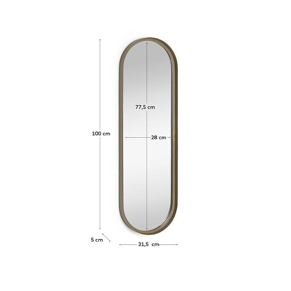 Зеркало Tiare металлическое 31 x 101 см