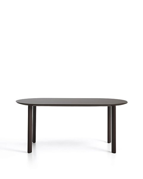 Уличный стол Erice из алюминия и закаленного стекла коричневого цвета, 180 x 90 см