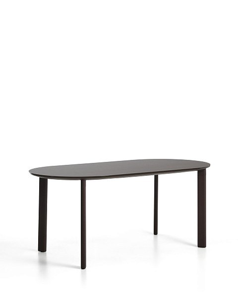 Уличный стол Erice из алюминия и закаленного стекла коричневого цвета, 180 x 90 см