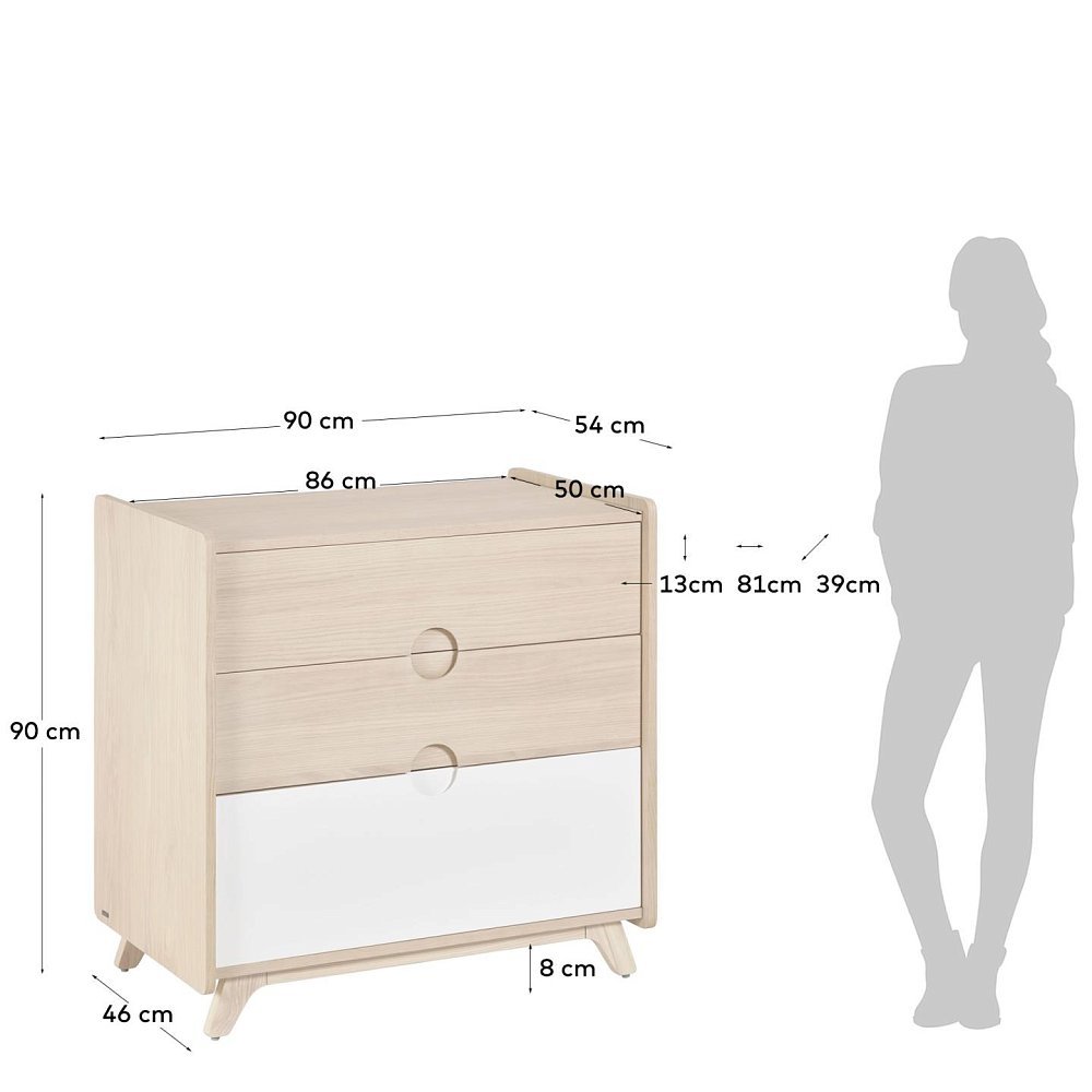 Nunila комод из ясеневого шпона 90 x 90 см