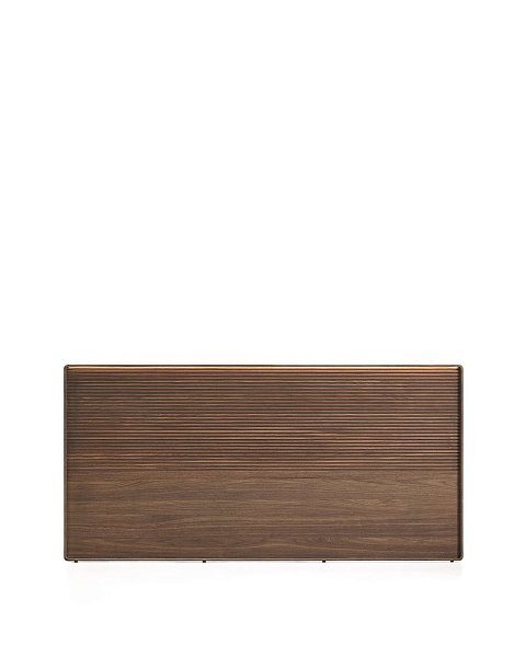 Изголовье Norlen из орехового шпона с темной отделкой и подсветкой 180 x 200