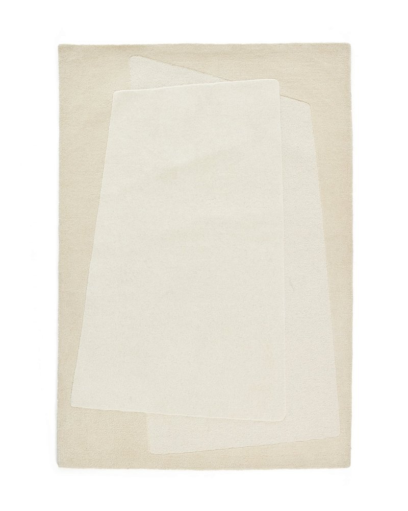 Шерстяной ковер Dennie с бежевым рисунком 200 x 300 см