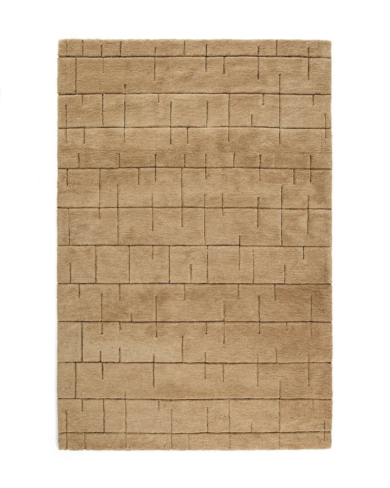 Ковер Helun из коричневой шерсти с рисунком, 200 x 300 см