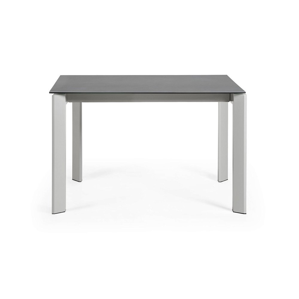 Стол Atta 120 (180) x80 серый керамический Vulcano Roca