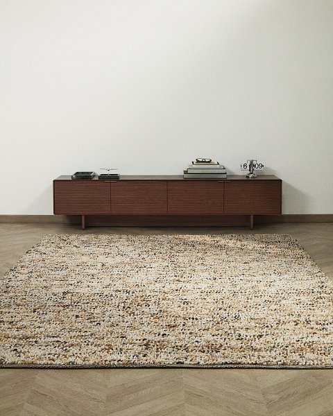Разноцветный ковер Elanis из шерсти букле 160 x 230см