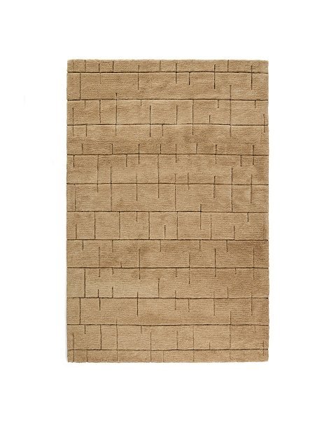 Ковер Helun из смеси шерсти и вискозы коричневый с рисунком, 160 x 230 см