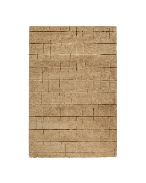 Ковер Helun из смеси шерсти и вискозы коричневый с рисунком, 160 x 230 см