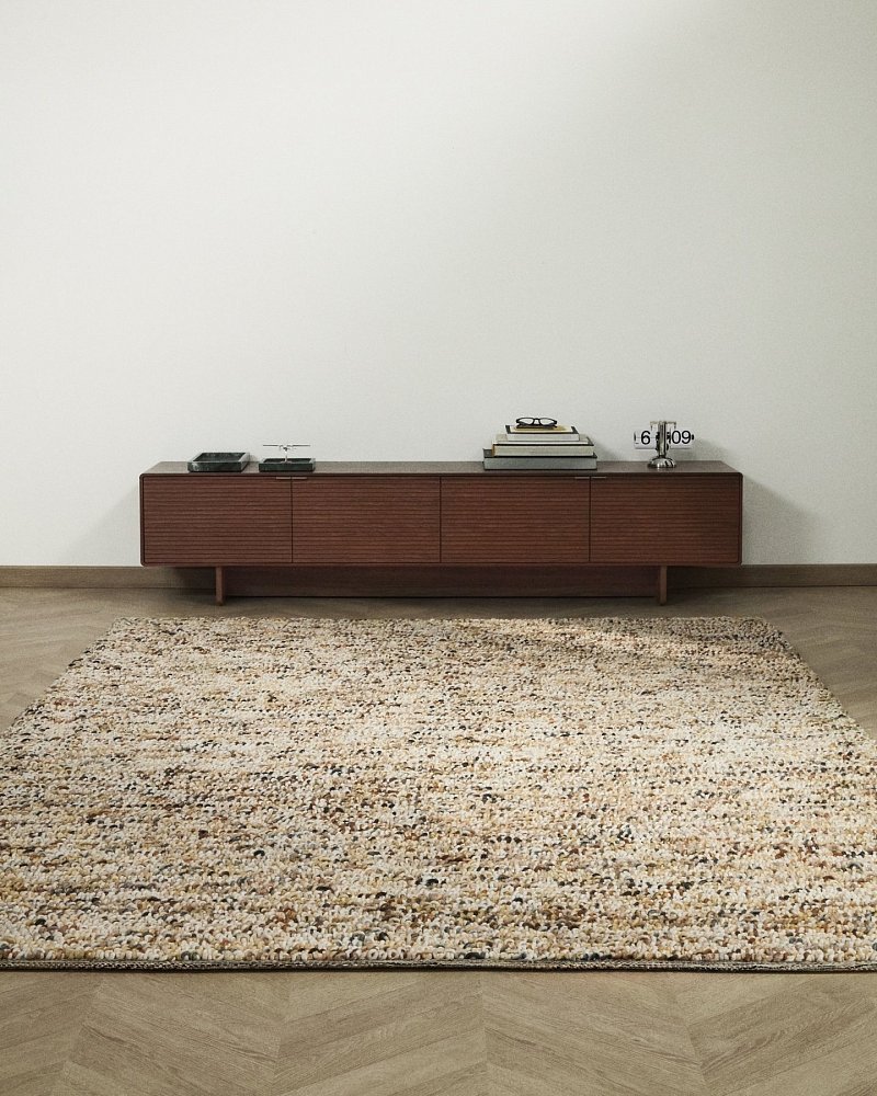 Разноцветный ковер Elanis из шерсти букле 200 x 300см