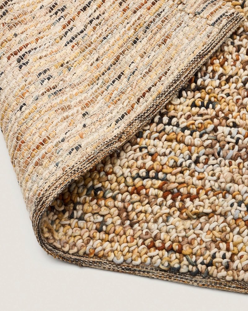 Разноцветный ковер Elanis из шерсти букле 200 x 300см