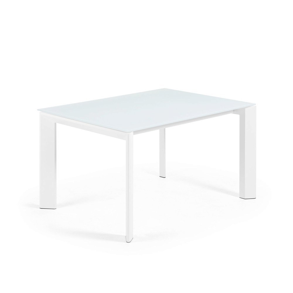 ATTA Стол 140 (200) x90 белый, стекло