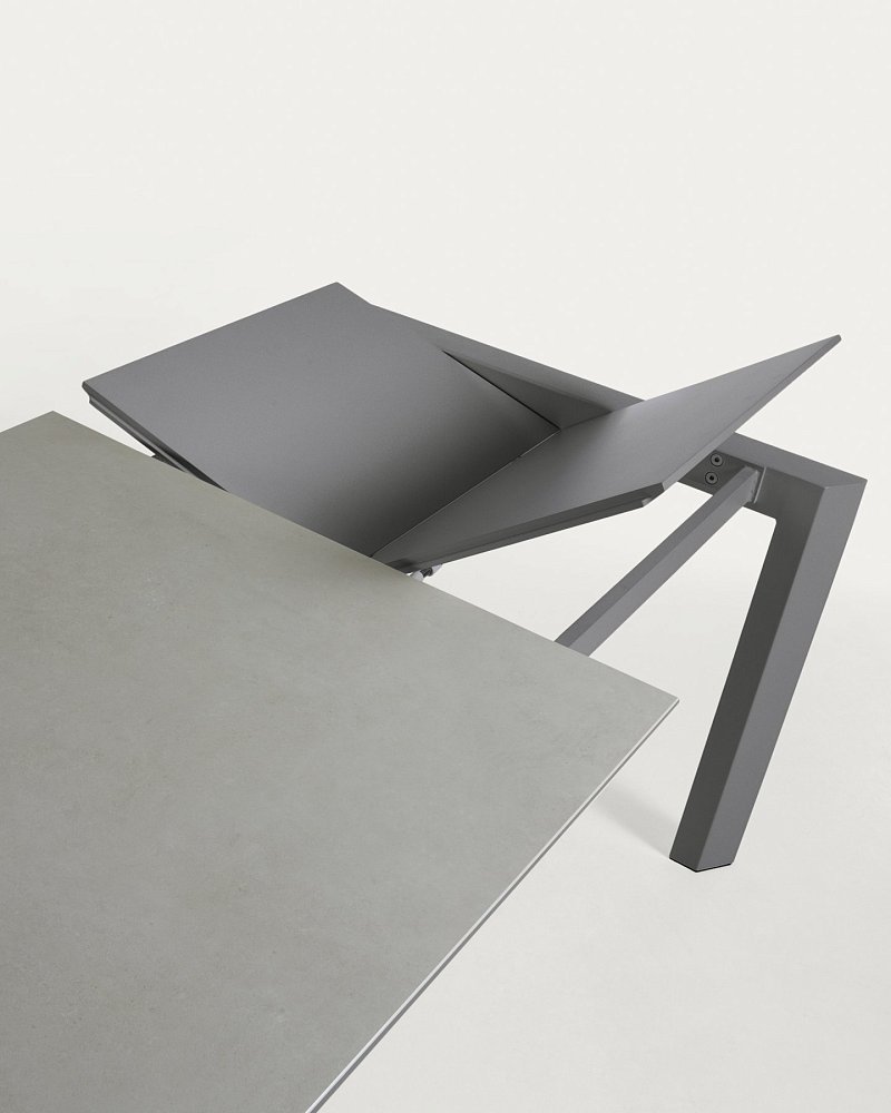 Стол Atta 120 (180) x80 антрацит, керамика