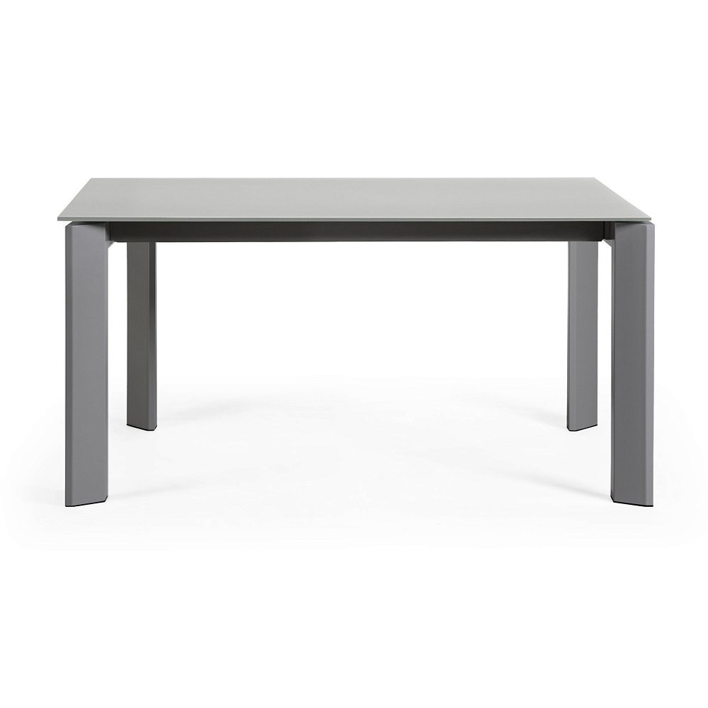 Стол Atta 160 (220) x90 антрацит, темно-серый, стекло
