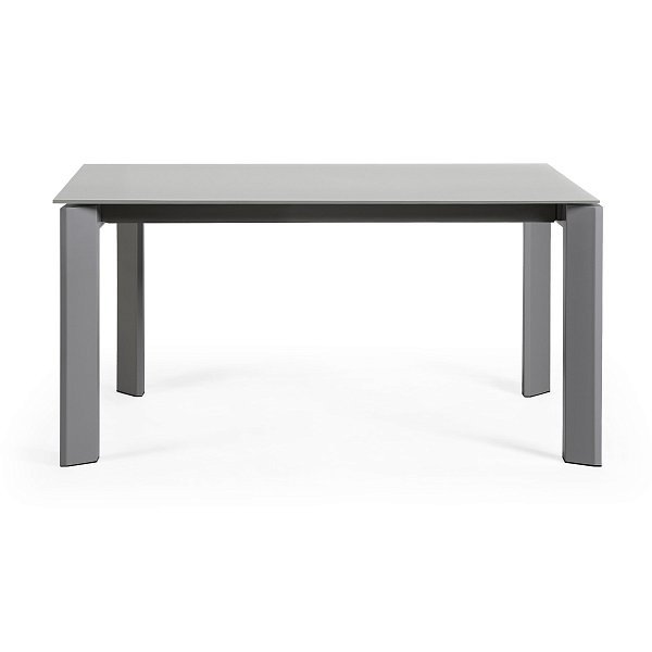 Стол Atta 160 (220) x90 антрацит, темно-серый, стекло