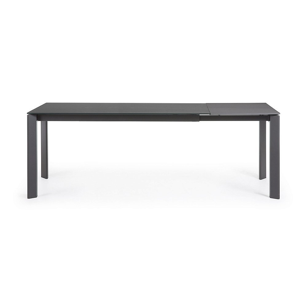 Стол Atta 160 (220) x90 антрацит, темно-серый, стекло