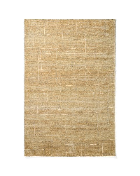 Ковер Eloda из шерсти и вискозы горчичного цвета, 160 x 230 см