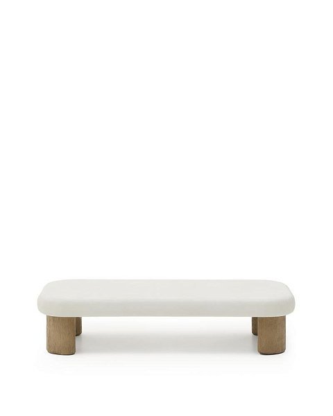 Журнальный столик Labra из цемента и акации 140 x 70 см